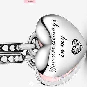 Pandora Mother & Daughter hearts splits dangle charms